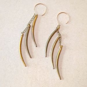 NEW Seaworthy Brass Talon Drop Earrings